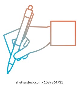 hand writing with pen