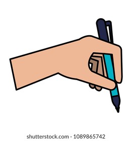 hand writing with pen