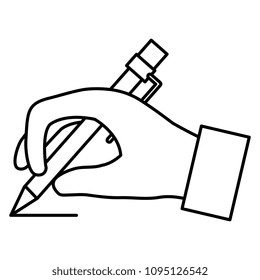 hand writing with pen