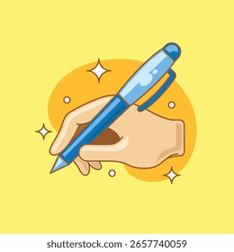 Handschrift mit Stift, Vektorgrafik