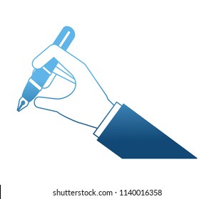 hand writing with pen ink