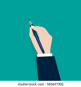 Hand Writing Pen Vector Illustration Stock Vector (Royalty Free) 583697302