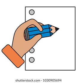 hand writing with pencil