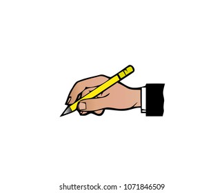 hand writing with a pencil