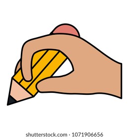 hand writing with pencil