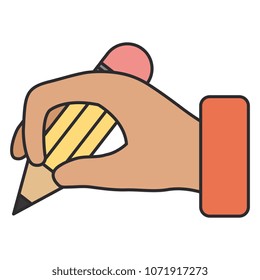 hand writing with pencil
