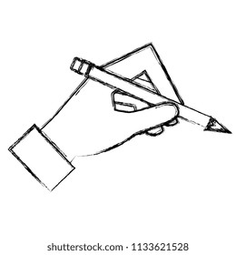 hand writing with pencil
