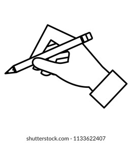hand writing with pencil