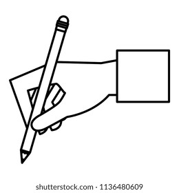 hand writing with pencil