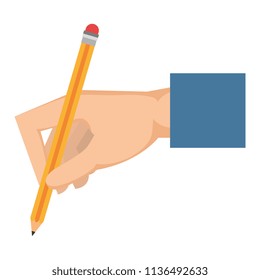 hand writing with pencil