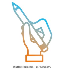 hand writing with pencil