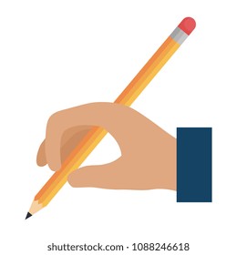 hand writing with pencil graphite