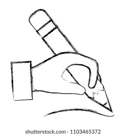 hand writing with pencil graphite