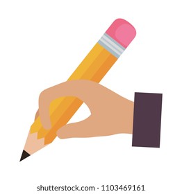 hand writing with pencil graphite