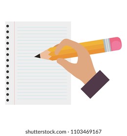 hand writing with pencil graphite