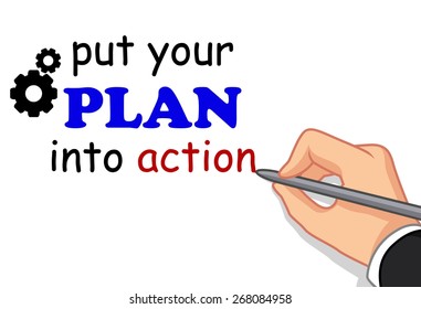 hand writing  plan concept