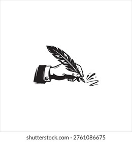 Hand Writing with a Quill Pen
