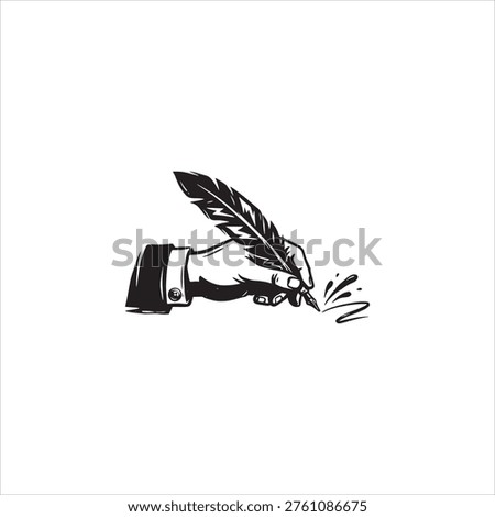 Hand Writing with a Quill Pen