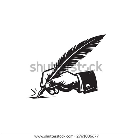 Hand Writing with a Quill Pen