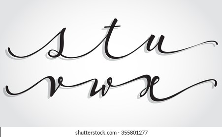 Hand Writing Typeset : Vector Illustration