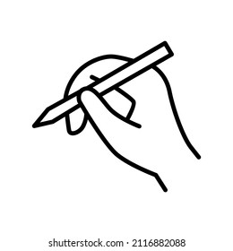 hand writing vector, icon or symbol design