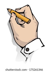 Hand writing, vector illustration
