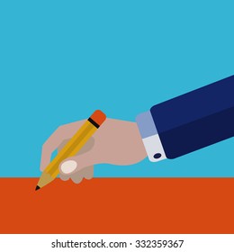 Hand writing vector illustration