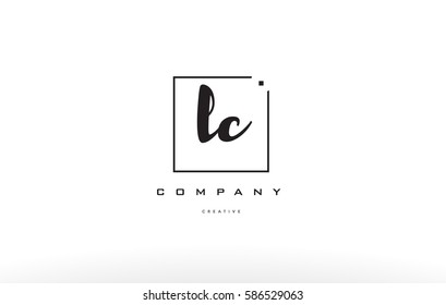 hand writing written black white alphabet company letter logo square background small lowercase design creative vector icon template 