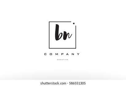 hand writing written black white alphabet company letter logo square background small lowercase design creative vector icon template 