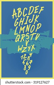 Hand written alphabet
