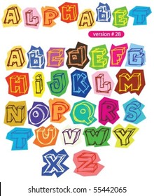 hand written alphabet