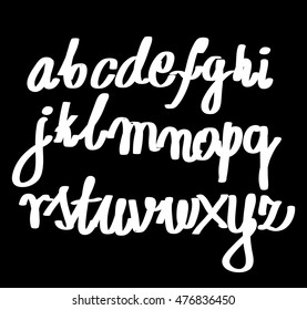 Hand written alphabet vector 