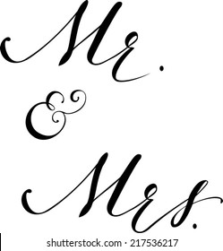 Mr mrs calligraphy Images, Stock Photos & Vectors | Shutterstock