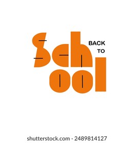 Hand written Back to school lettering Label in modern and simple style vector illustration. 