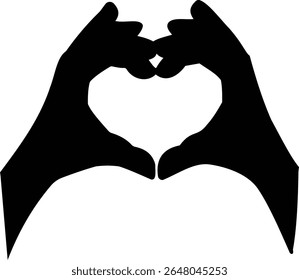 hand written black vector heart shape design