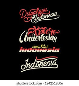 Hand written calligraphic lettering Indonesia
