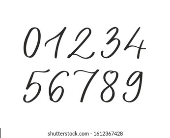 Numbers Modern Calligraphy Fonts