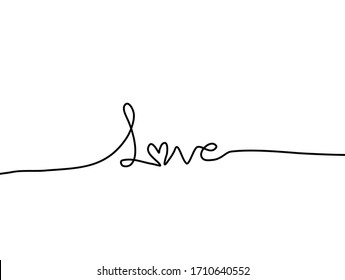 “Love” hand written calligraphy doodle abstract background vector