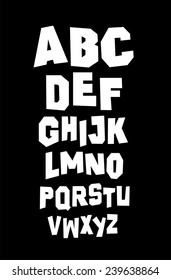 Hand written font type alphabet. Vector
