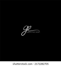 Hand written GE letter logo, GE logo, GE letter logo