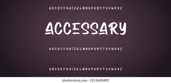 Hand written graffiti font alphabet. Vector