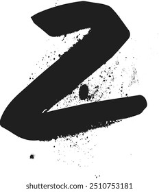 Hand written graffiti font type alphabet Z. Spray Painted Graffiti letter ABC, hand painted Vector of the alphabet Z. Spray paint graffiti alphabet Z Isolated Vector, letter Zwritten with brush .eps8