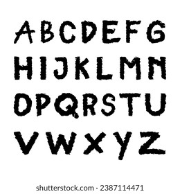 Hand written grunge fonts alphabet perfect for poster, logo, horror movie tittle, packaging, t-shirt. Its vector and editable.