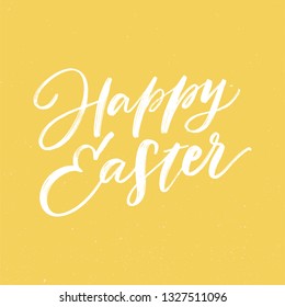HAND WRITTEN HAPPY EASTER. GREETING HAND LETTERING. VECTOR LETTERING