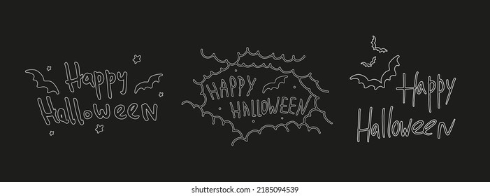 Hand written Happy Halloween text