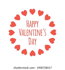hand written happy valentines day calligraphy vector graphic with heart