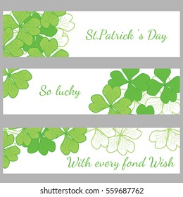 The hand written inscription Happy St. Patrick's Day. Special offer for holiday cards, decorations, party, vector illustration