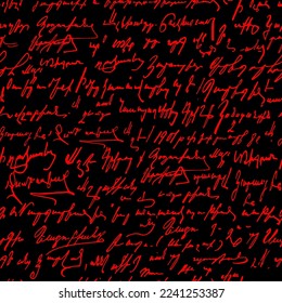 Hand written inscriptions. Scribbles. Seamless vector pattern. 