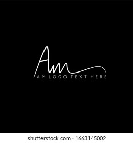 Hand Written AM Letter logo 