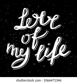 Hand written lettering calligraphically